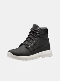 Black Women Leather Ankle Winter Boots - Women