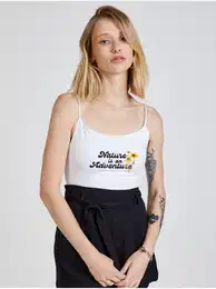 White Woman Patterned Top - Women