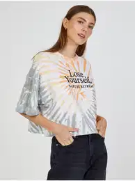 White Batik T-Shirt - Women