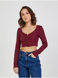 Wine crop top - Women