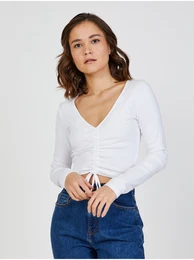 White Women Cropped T-Shirt - Women