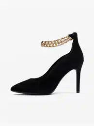 Black women's pumps in suede finish - Women's