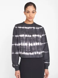 Black patterned sweatshirt Joan - Women