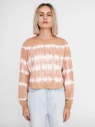 Beige patterned sweatshirt Joan - Women