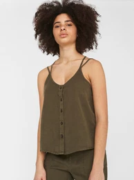 Khaki top with buttons Maisie - Women