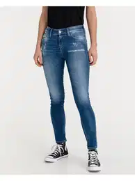 Modr dmsk skinny fit dny Slandy - Dmsk