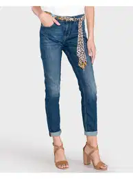Blue women's boyfriend jeans Precious - Women