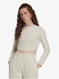 Krémový dámský crop top Originals