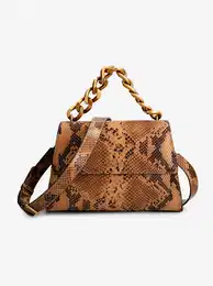 Brown Women's Patterned Small Crossbody Bag Tullia