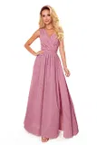 Plemenita Dolg rokav Maxi obleke za dame image
