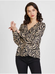 Black-brown patterned blouse Victoria - Ladies