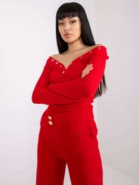 erven pruhovan halenka Tracy