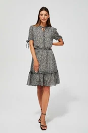 Marisse Printed Dress L-Su-3454 Beige