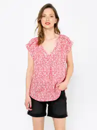 Red patterned blouse - Women