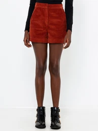 Brown Womens Corduroy Shorts - Women