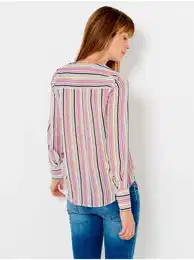 Pink Striped Blouse - Women