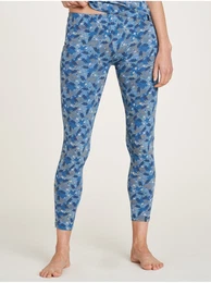 Blue Women's Patterned Leggings - Women