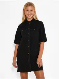 Black Denim Shirt Dress Signe - Women
