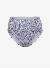 White and Blue Floral Bottoms Ella Swimsuit - Women
