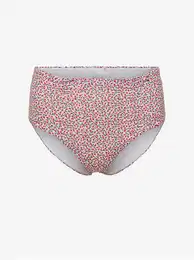 White and Red Floral Swimsuit Bottoms Ella - Women