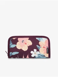 Luna Burgundy Women's Flowered Wallet - Ladies