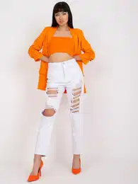 Bele jeans kavbojke z luknjami