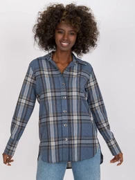 enska srajca Fashionhunters i523_LK-KS-508769.89ciemny niebieski