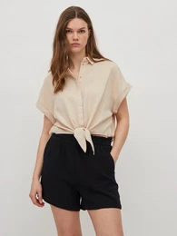 Beige shirt for tying Mandy