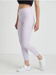 Light purple women's patterned sports leggings - Women's