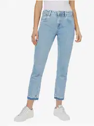 Svtle modr dmsk zkrcen slim fit dny Violet - Dmsk