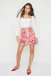 Design Pink Patterned Mini Knitted