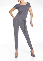 Women's jumpsuit PAULA elegant with a boat neckline