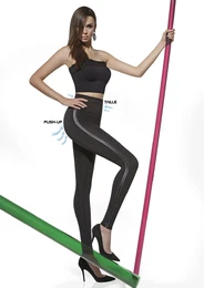 Women's leggings ANGELICA with Push-Up & Taille effect and stripes