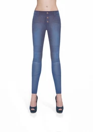 Women's AVRIL denim trousers hand-wiped with stitching