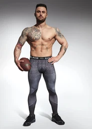 HARDMEN men's functional sports leggings with a drawstring waistband