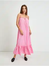 Pink loose midishdresses for hangers Allie - Women