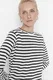 Trendyol White Striped Basic Knitted T-shirt