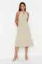 Khaki Midi obleke za dame image