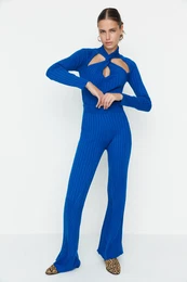 Saks Cut Out Detailed Knitwear Top and Bottom Set