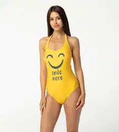 Woman's Smile Open Back Swimsuit SSOB AFD1005