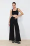 Črna Plemenita Palazzo Hlače za dame image
