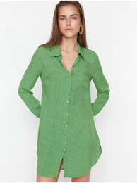 Green Women's Elongated Shirt - Women