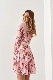 Powder dress with a tie neckline