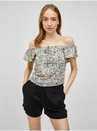 Purple-green floral top Gerda - Women