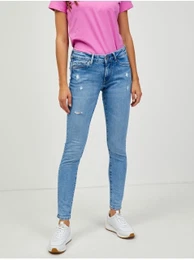 Svtle modr dmsk skinny fit dny Pixie - Dmsk