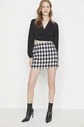 Black Woven Skirt
