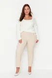 Khaki Priložnostne Jeggings za dame image