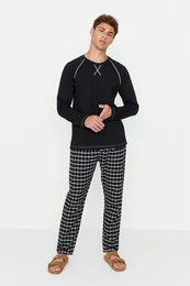 Herren Pyjama Anthracite