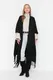 Trendyol ern Sukn Stapce Dlouh plet Cardigan