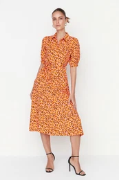 enska obleka MultiColored BeltEd Shirt Dress